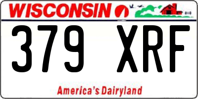 WI license plate 379XRF