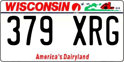 WI license plate 379XRG