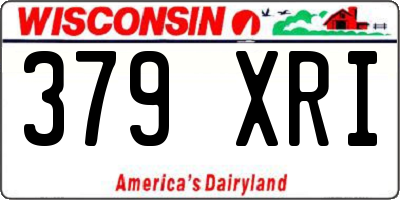 WI license plate 379XRI