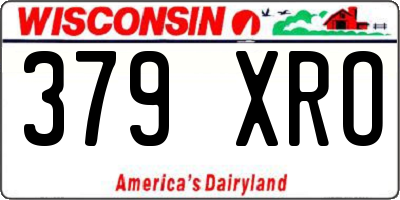 WI license plate 379XRO