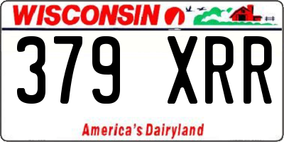 WI license plate 379XRR