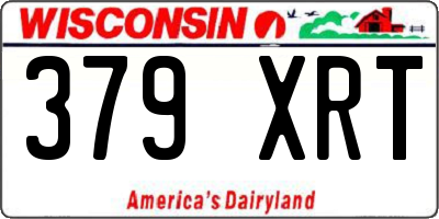 WI license plate 379XRT