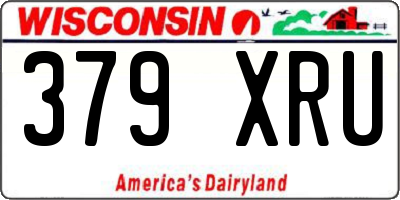 WI license plate 379XRU