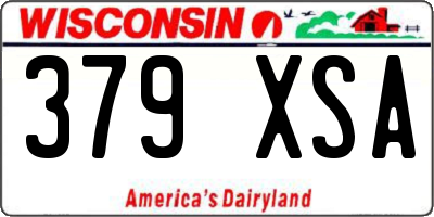 WI license plate 379XSA