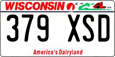 WI license plate 379XSD