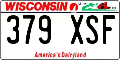 WI license plate 379XSF