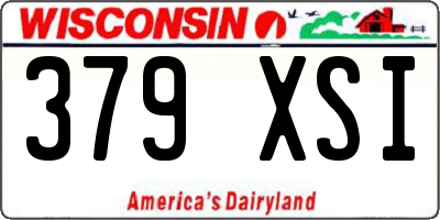 WI license plate 379XSI