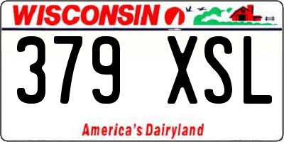 WI license plate 379XSL