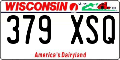 WI license plate 379XSQ