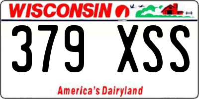 WI license plate 379XSS