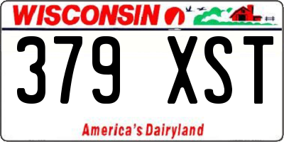 WI license plate 379XST