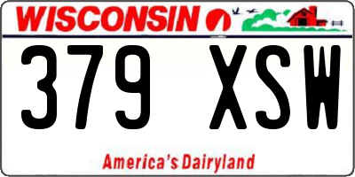 WI license plate 379XSW