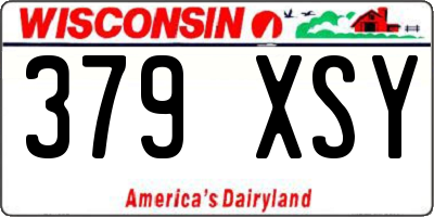 WI license plate 379XSY