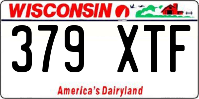 WI license plate 379XTF