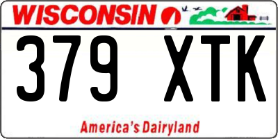 WI license plate 379XTK