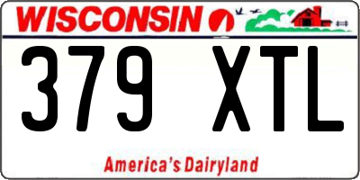 WI license plate 379XTL