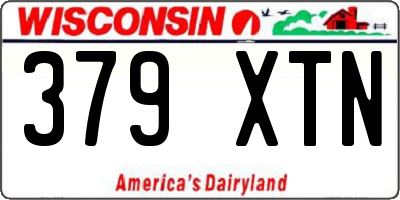 WI license plate 379XTN