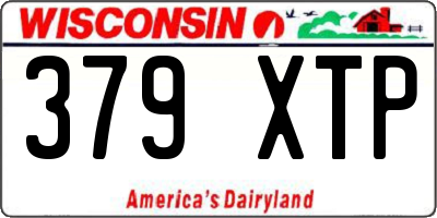 WI license plate 379XTP
