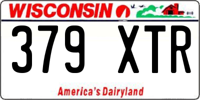 WI license plate 379XTR