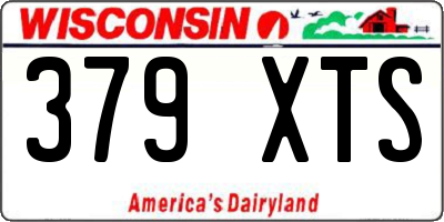 WI license plate 379XTS