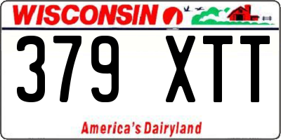 WI license plate 379XTT