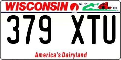 WI license plate 379XTU