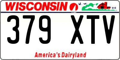 WI license plate 379XTV