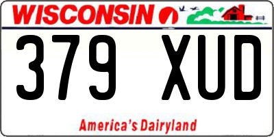 WI license plate 379XUD