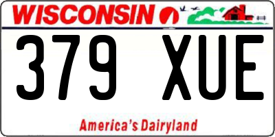 WI license plate 379XUE
