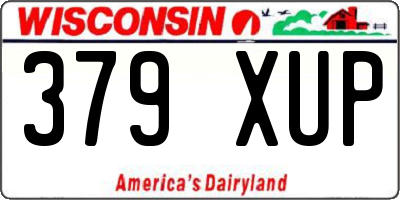 WI license plate 379XUP
