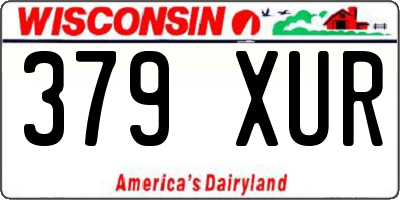 WI license plate 379XUR