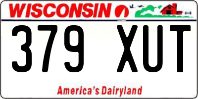 WI license plate 379XUT