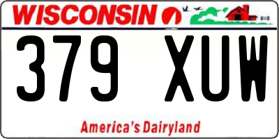 WI license plate 379XUW