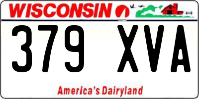 WI license plate 379XVA