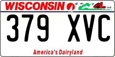 WI license plate 379XVC