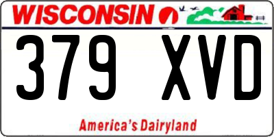 WI license plate 379XVD