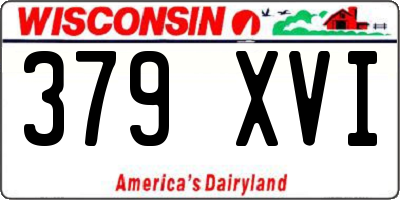 WI license plate 379XVI