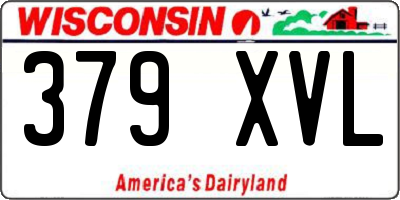 WI license plate 379XVL