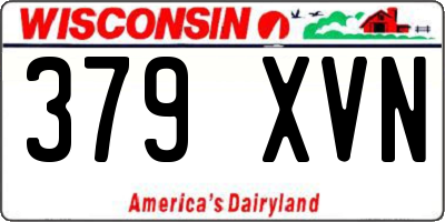 WI license plate 379XVN