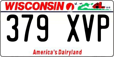 WI license plate 379XVP