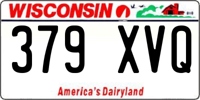 WI license plate 379XVQ