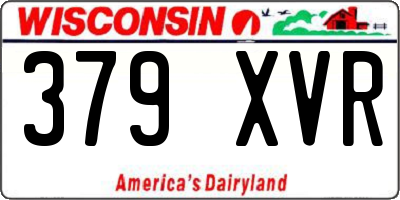 WI license plate 379XVR