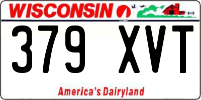WI license plate 379XVT