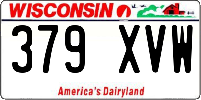 WI license plate 379XVW