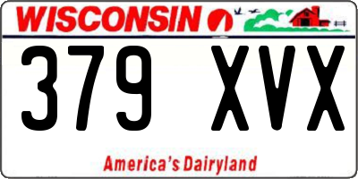 WI license plate 379XVX
