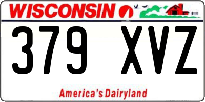 WI license plate 379XVZ