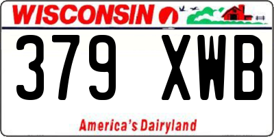 WI license plate 379XWB