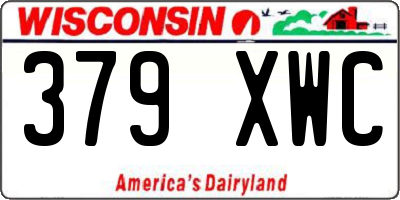 WI license plate 379XWC