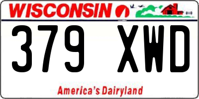 WI license plate 379XWD