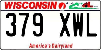 WI license plate 379XWL